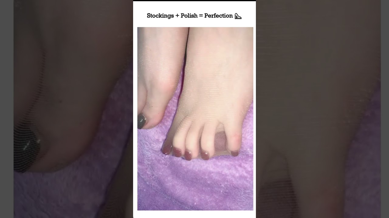 ✨ Two-Tone Toe Polish Under Sheer Nylon Stockings 👠 | Chic & Modern Footwear Glam 