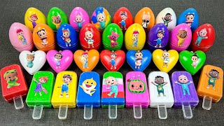 Rainbow Eggs Slime Picking Pinkfong Dinosaur Eggs With Clay Coloring Satisfying Asmr Videos