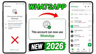 Whatsapp Unban New Process 2026 ✅(100% Working) || This account can't use Whatsapp Problem New 2026
