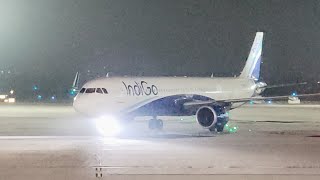 indigo Flight Taxing through the runway, Bangalore International Airport