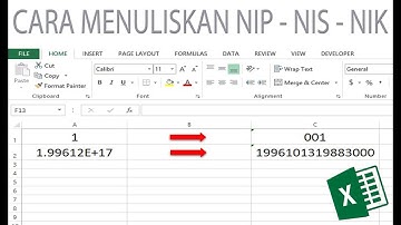 CARA MENULISKAN NIP - NIS - NIK | EXCEL