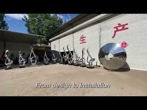 Mirror stainless steel sculpture collection