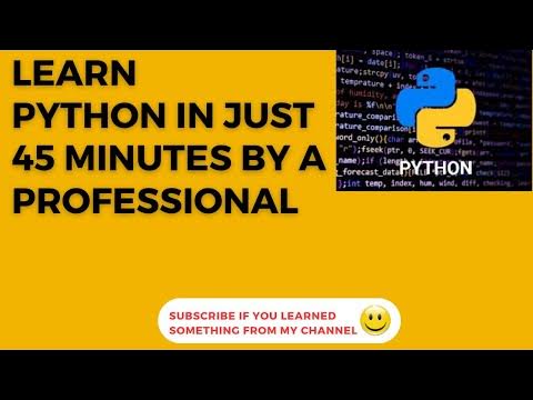 Python Beginner level tutorial - YouTube