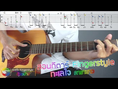 ตัวอย่าง Fingerstyleทะ-เล-ใจ+TAB+Partสอนแบบละเอียด