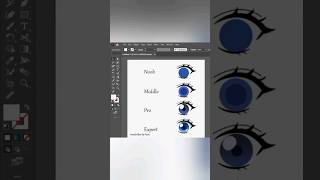 How to Draw Anime Eyes In Illustrator #viral #illustration #digitalart #drawing #anime #eyes #shorts