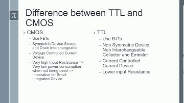 TTL vs CMOS Technology \\ Comparison \\ Interview Questions Electronic Devices and Circuits