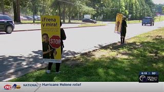 ‘Human billboards’ kick off TxDOT’s month of pedestrian safety awareness in Tyler
