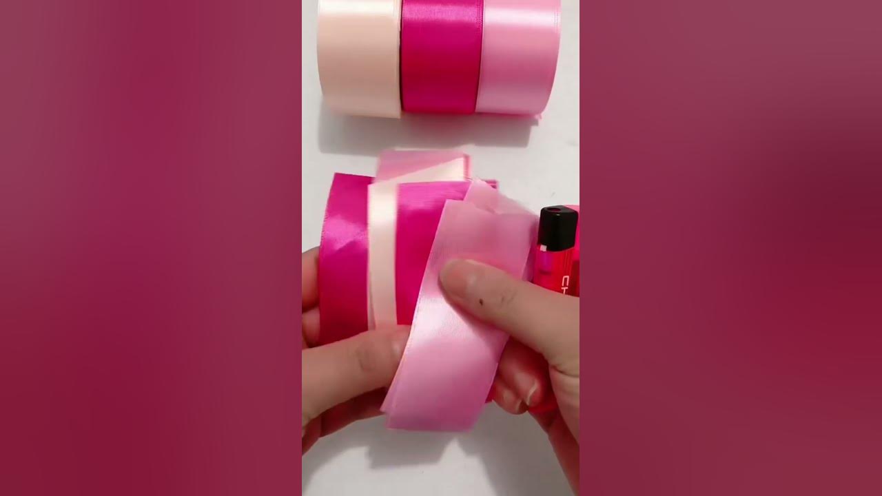 Handmade diy ribbon rose flowers gift craft #handmade #diy #flowers #rose #tutorial #handmadegifts