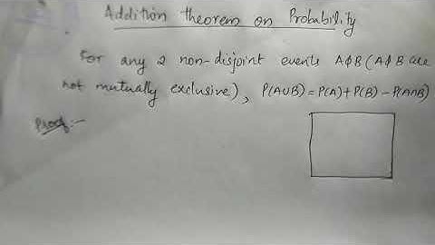 Addition theorem on probability