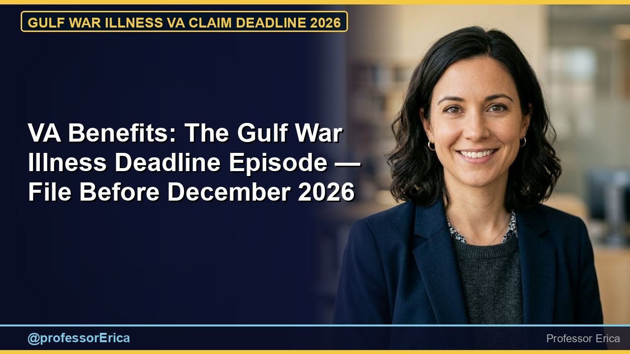VA Benefits: The Gulf War Illness Deadline Episode — File Before December Twenty Twenty-Six