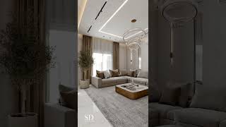Interior design for living room Software 3D max vray Photoshop architecture inte