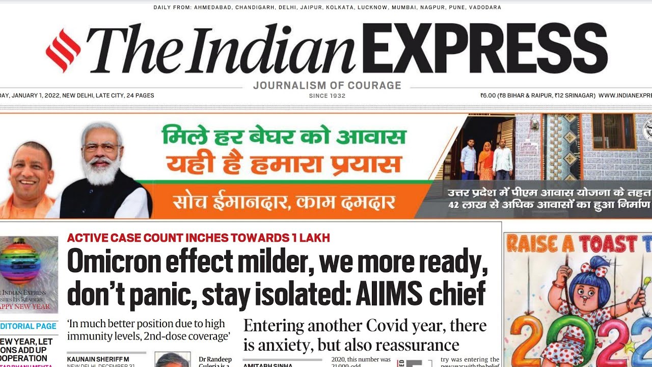 1st Jan 2022 The Indian Express Newspaper Analysis Presented By 