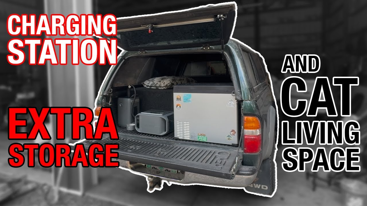 We Installed A Cat Home and Charging Station in the back of our Tacoma