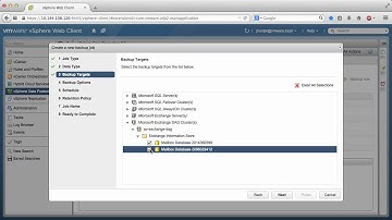 VMware vSphere Data Protection - Creating an Exchange DAG Backup Job