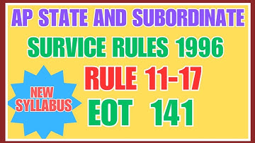 AP STATE AND SUBORDINATE SERVICE RULES 1996 APSSSR 1996 STATE AND SUBORDINATE SERVICE RULES PART-2