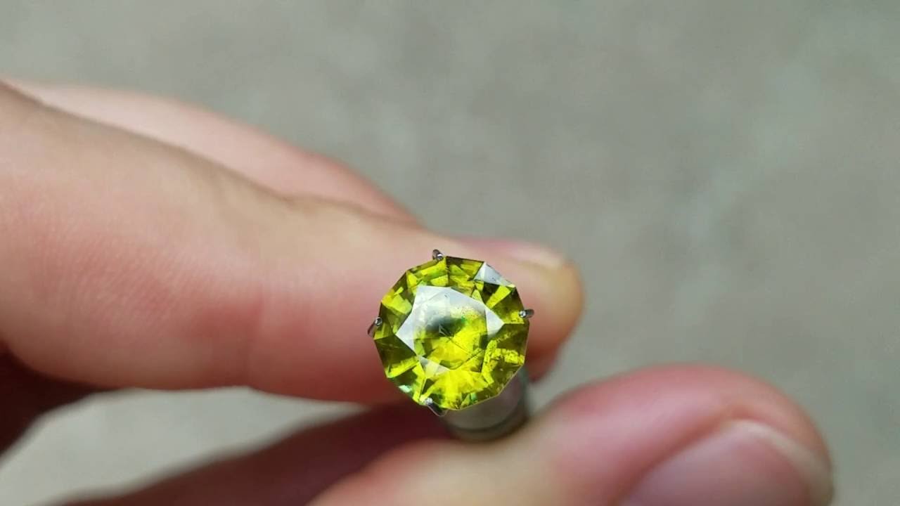 Gorgeous Glowing Green Baja Sphene Gemstone from KGC