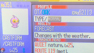 Shiny Castform after way too long