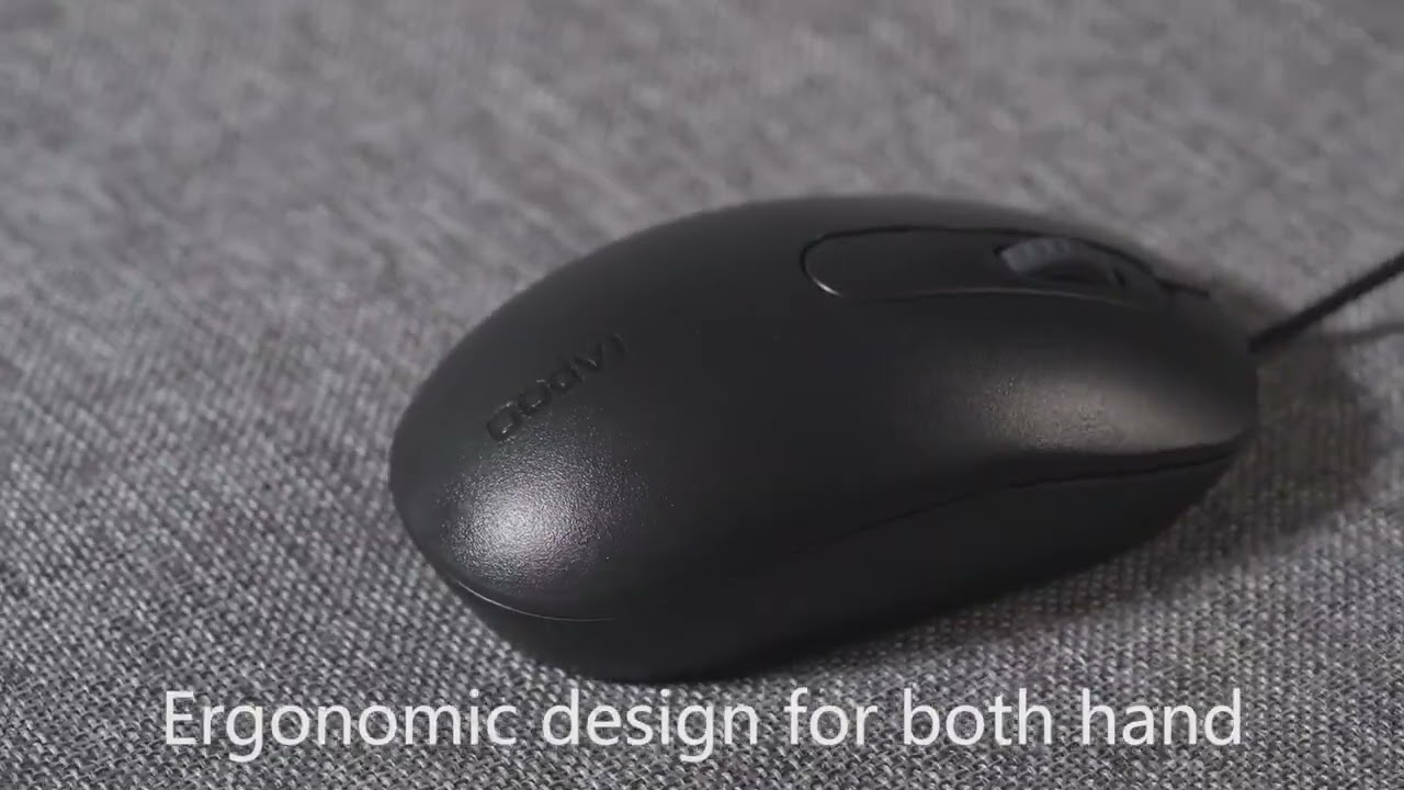 Rapoo Wired Optical Mouse Keyboard Combo - Nx2000 - Black