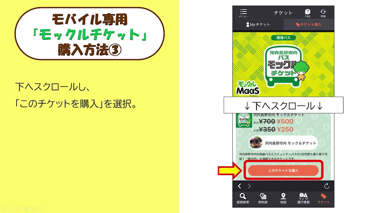How to purchase a mobile ticket 