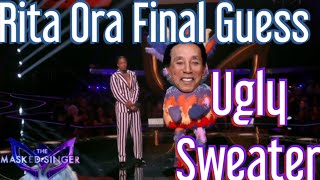 Rita Ora Final Guesses on Ugly Sweater Is Smokey Robinson \/ The Masked Singer USA Season 11 Ep. 7