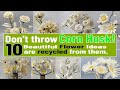 How to make Flowers using Corn Husk | Craft ideas from Corn Husk!