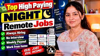 Top Night Shift Remote Jobs 2026 | High Paying Work From Home Jobs Hiring Now 🌙
