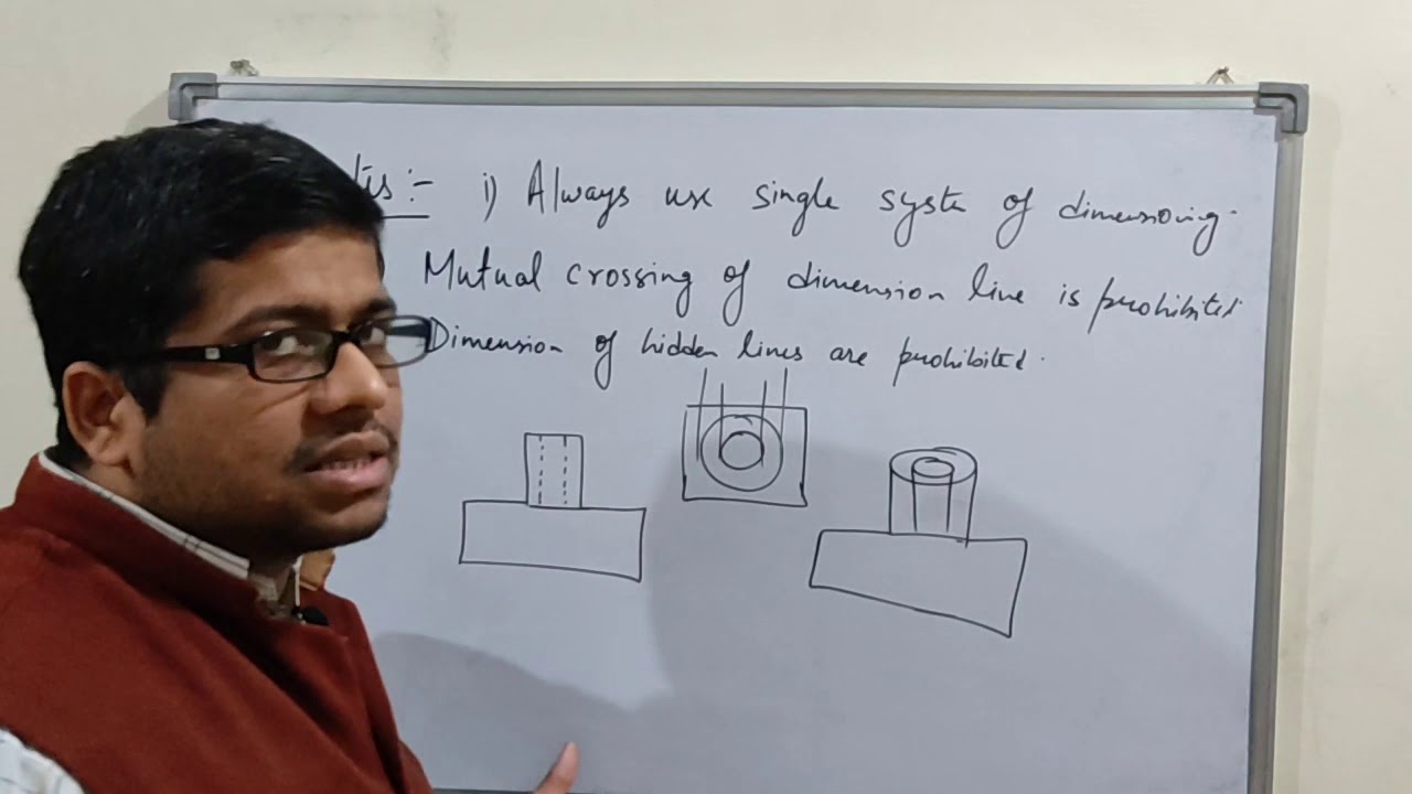 Polytechnic first year Engineering Drawing | Dimensioning | Class 3