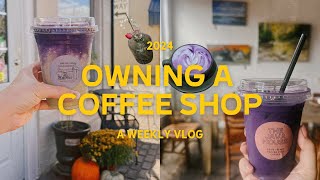 OWNING A CAFE | Behind the scenes of owning a coffee shop, new seasonal flavors, etc. 🍂☕️🦢🍃