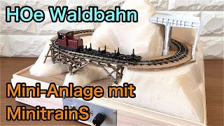 【Limitierte Auflage】HOe Waldbahn Mini-Anlage mit MinitrainS und Eggerbahn【Feldbahn】