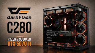 DarkFlash C280 ATX Gaming PC Build | RTX 5070 Ti & Ryzen 7 9800X3D
