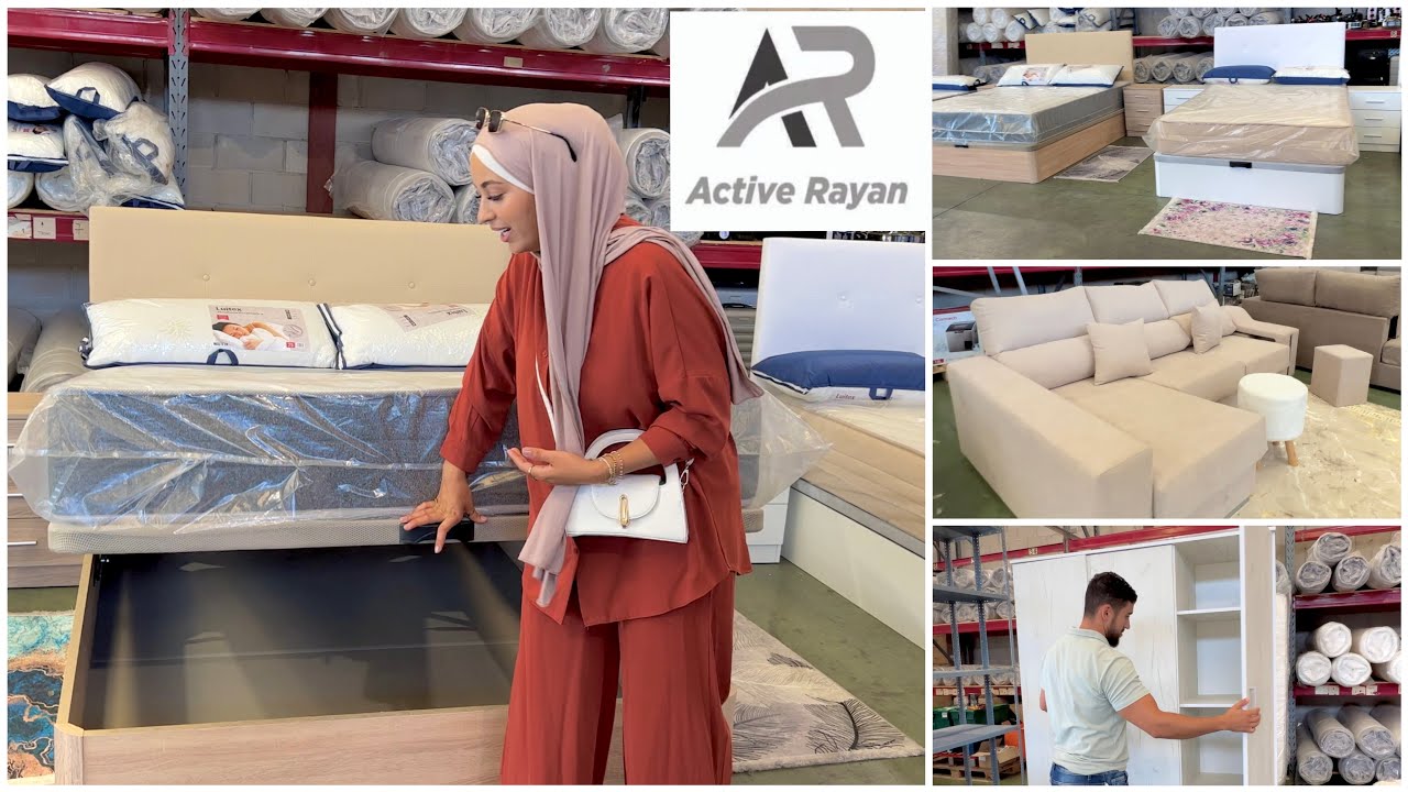 أثاث المنزل باثمن رخيص جدا 🤯 عند Active Rayan Barcelona | Sofá, camas, colchón , cabezal, armario,