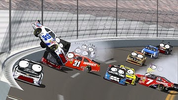 Kyle Larson 2013 Daytona flip - nr2003 reanactment