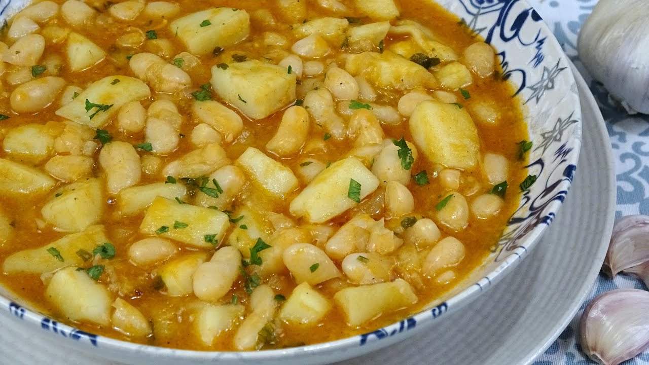 ALUBIAS CON CHOCO O SEPIA ¡En 30 minutos comida lista!🦑BEANS WITH CUTTLEFISH