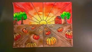 Vanishing Point Pumpkin Patch - 5th Grade Art