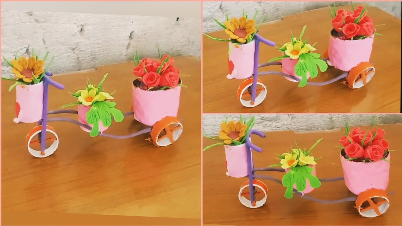 🚲💐Unlock Your Creativity: | How to Make a Flower Bicycle | with Clay! 💐🚲 