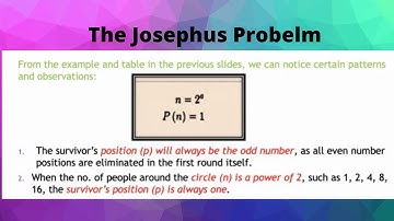 Math is Fun! - Video 3 - The Josephus Problem - Explanation & Examples