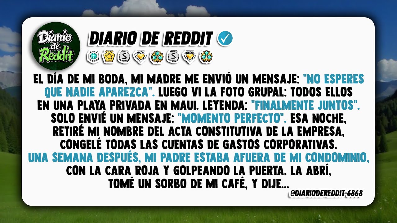 El día de mi boda, mi madre me envió un mensaje de texto: 