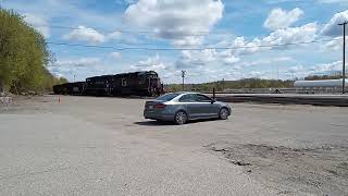 Guilford and Pan Am Local doing switching at the Waterville Yard in Maine