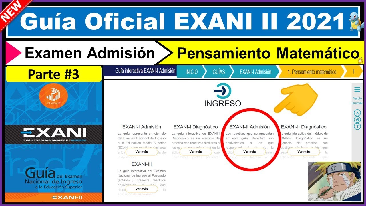 Guía EXANI II 2022 Pensamiento Matemático Parte #3 Guía Oficial CENEVAL