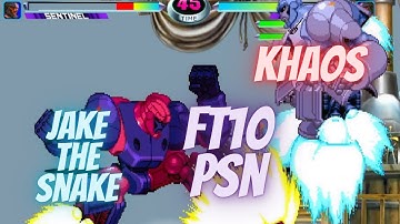 MvC2 - Khaos vs JakeTheSnake FT10 (PSN Matrix Practice)