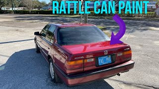 Restoring a classic 1 owner 1989 Honda Accord LXI pt 6 color match spray painting the trunk