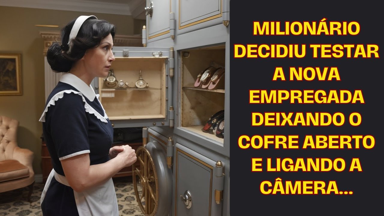 Milionário decidiu testar a nova empregada deixando o cofre aberto e ligando a câmera...