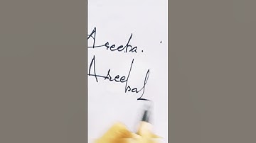 Areeba name signature|| learn cursive signature|| Learn cursive writing