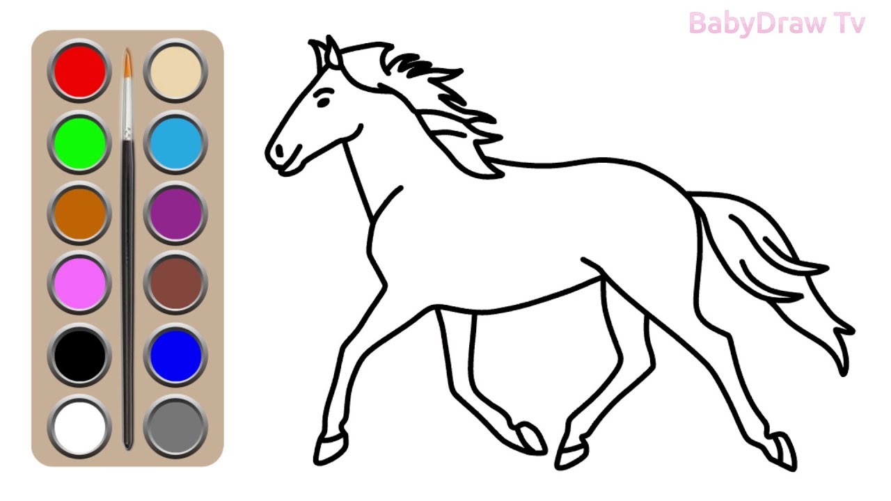 How to Draw a Horse Step by Step Very Easy for Kids