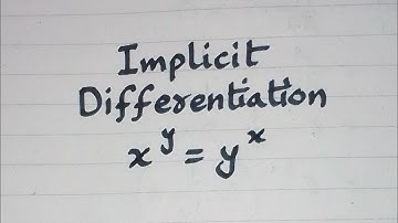 Implicit Differentiation of x^y=y^x