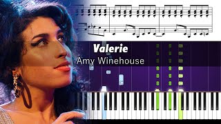 Amy Winehouse - Valerie (BBC Radio 1 Live Lounge) - Accurate Piano Tutorial with Sheet Music