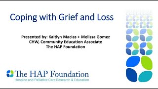 September 2024 Thrive with Pride by AgeOptions - Coping with Grief & Loss with The HAP Foundation