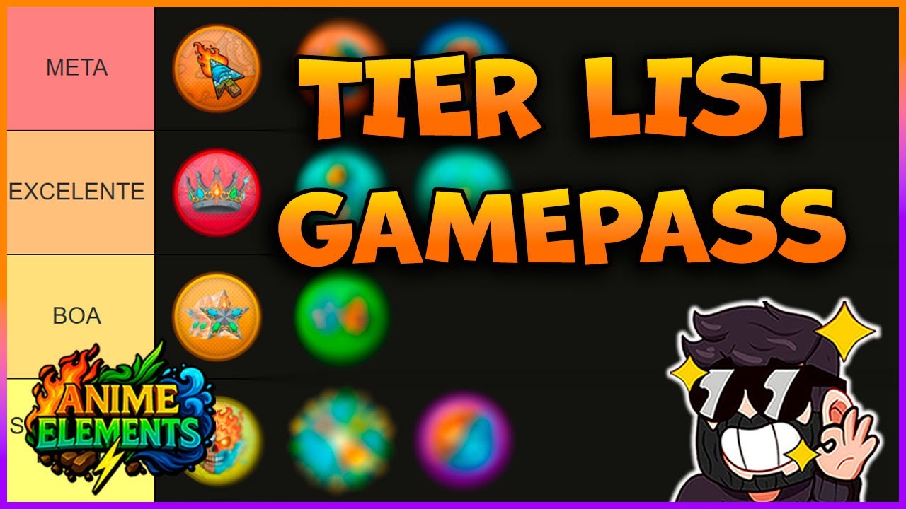 TIER LIST DAS GAMEPASS DO ANIME ELEMENTS - YouTube