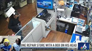 FLORIDA MAN ROBS PHONE REPAIR SHOP WEARING A BOX ON HEAD [REACTION] WATCH HOW HE GETS CAUGHT!