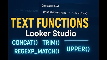 Text Functions in Looker Studio | Clean & Transform Text Data || Tech Tutorials